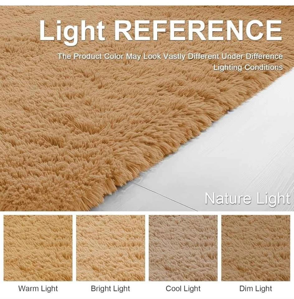 Fluffy Area Rug for Living Room Bedroom, 6x9 Feet - photo 2