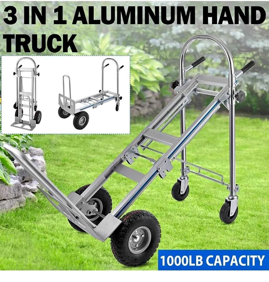 3-in-1 Aluminum Hand Truck - Heavy Duty Dolly