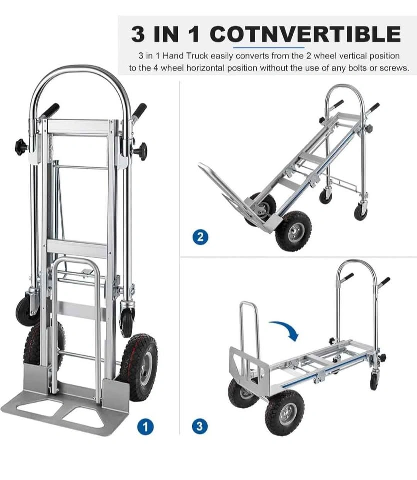 3-in-1 Aluminum Hand Truck - Heavy Duty Dolly - photo 4