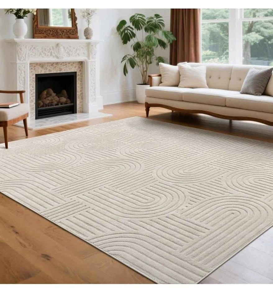 Soft Cozy Fluffy Arch Pattern Area Rugs 8'x10'