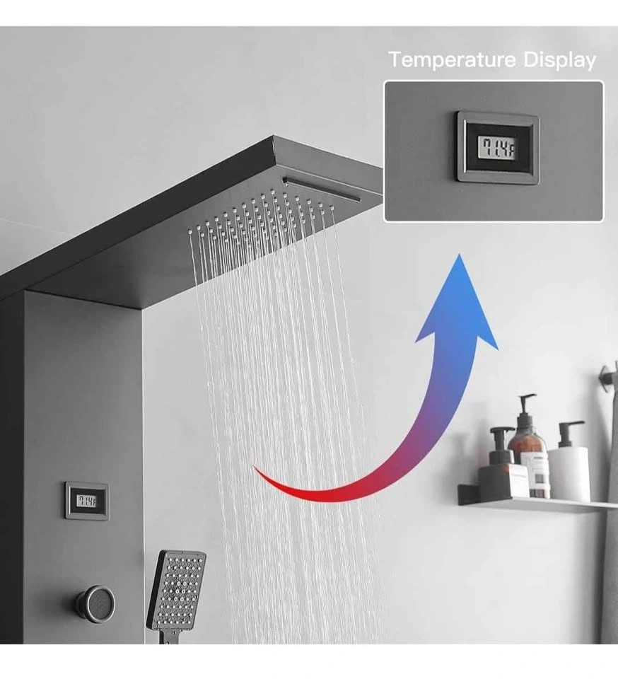 Matte Black Shower Panel System - photo 2