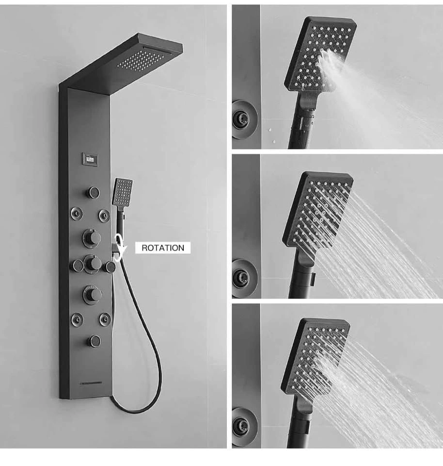Matte Black Shower Panel System - photo 4