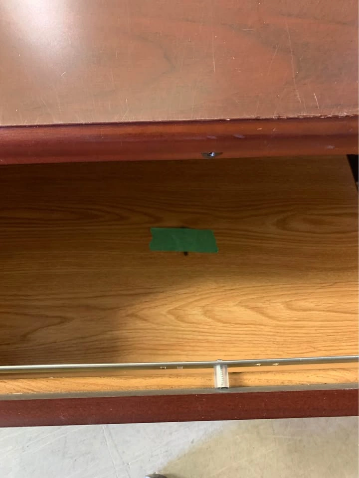 Wood Finish 2-Drawer Cabinet w/ Lock - photo 2