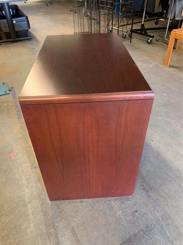 Wood Finish 2-Drawer Cabinet w/ Lock - photo 4