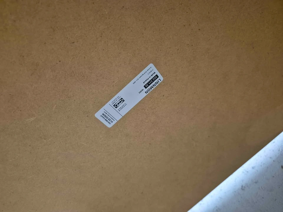 white IKEA LINNMON desk with four legs - photo 4