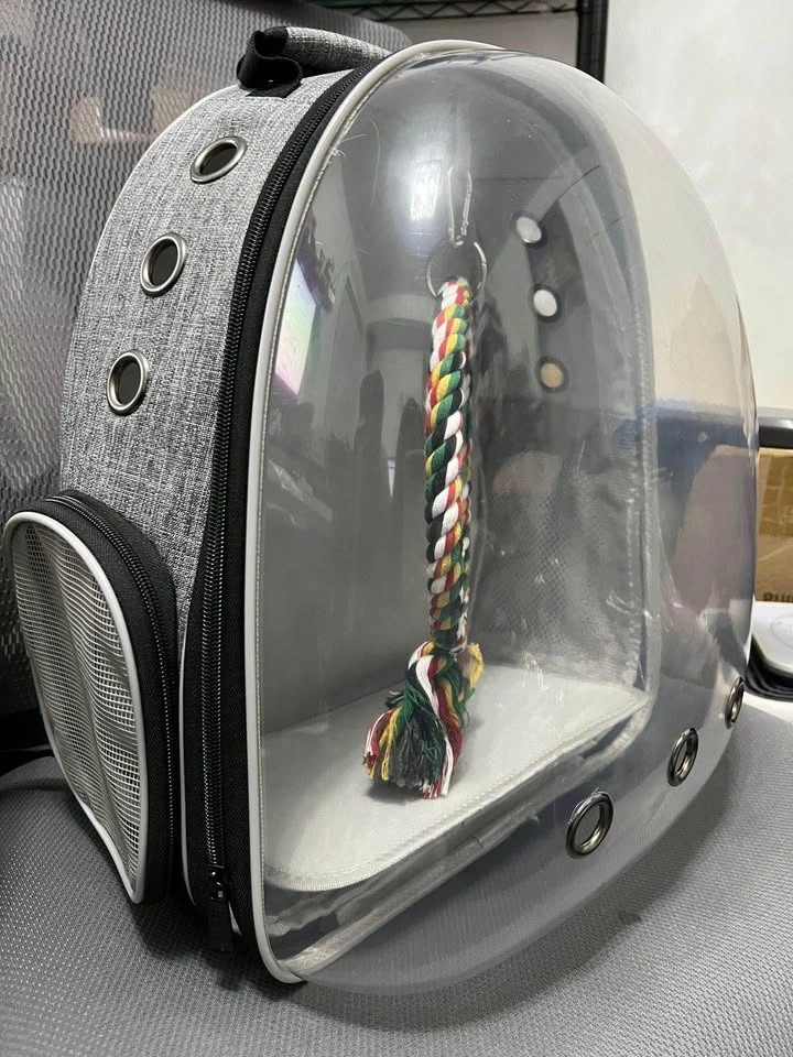 Bird Travel Carrier Cage - Clear Space Capsule Backpack - photo 3