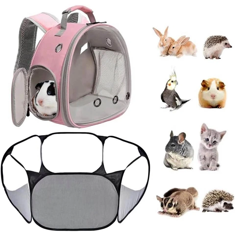 2-Pack Guinea Pig Carrier Backpack & Playpen Set