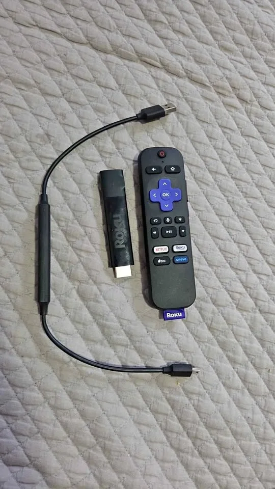Roku Streaming Stick 4K with Remote and Power Cable