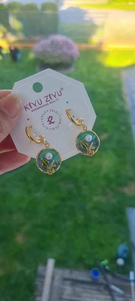 Enamel Floral Earrings - photo 5