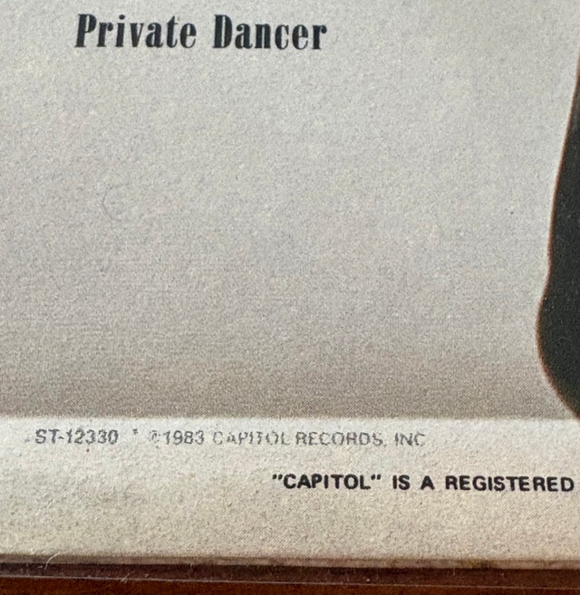 1983 Tina Turner – Private Dancer (Vintage Vinyl LP album) - photo 3