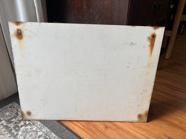 1970s “NO TRESPASSING” metal sign with original patina. - photo 3