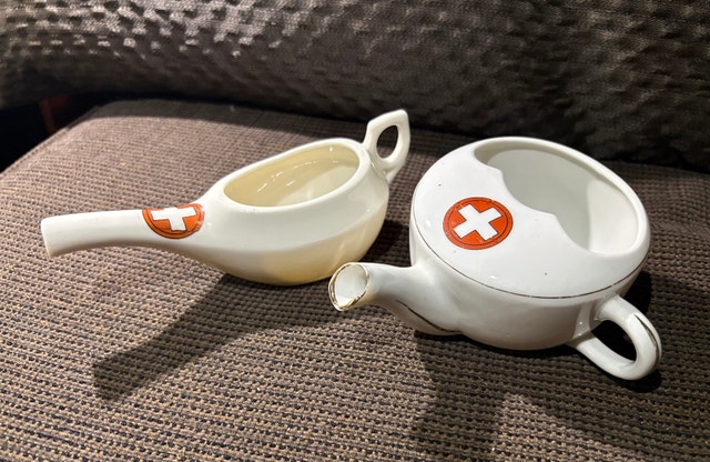 Antique German Ceramic Hospital Feeders / Nursing Cups - photo 3