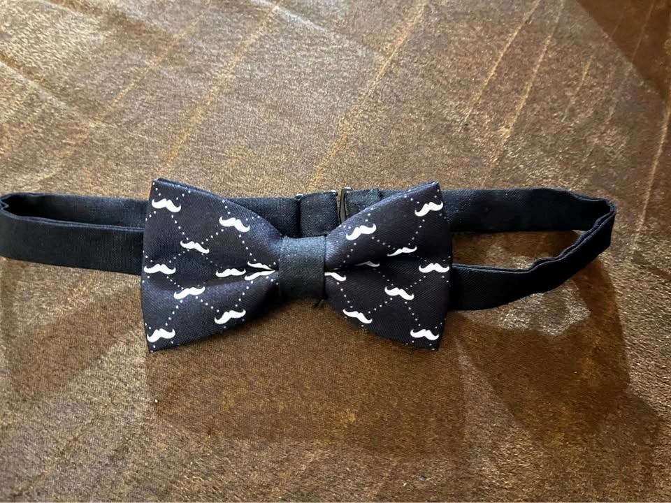Moustache bow tie