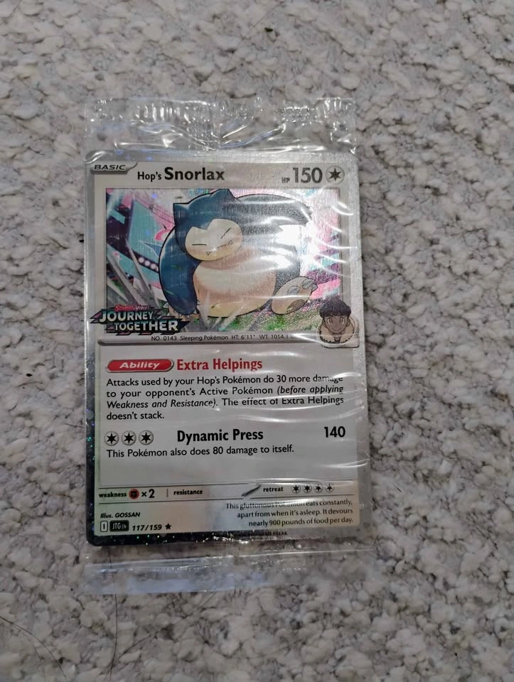Hop's Snorlax 117/159 - Asia Exclusive Journey Together Stamp - photo 2