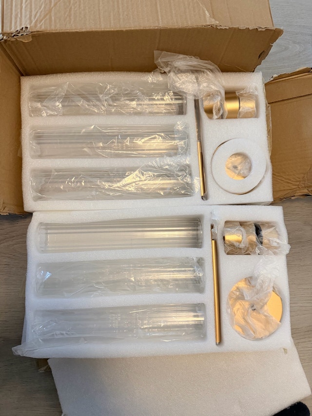 Gold Hurricane Candle Holders Set of 3 - photo 4