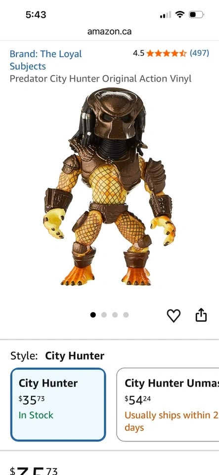 The Loyal Subjects Predator City Hunter Action Vinyl Figure - photo 2