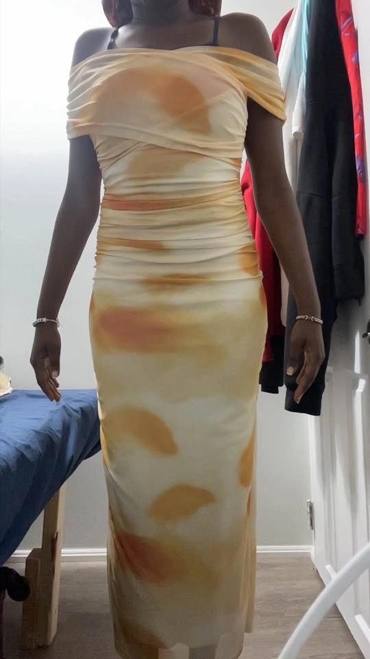 Yellow Elegant Bodycon Maxi Dress - photo 2