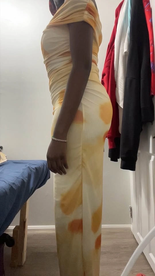 Yellow Elegant Bodycon Maxi Dress - photo 3