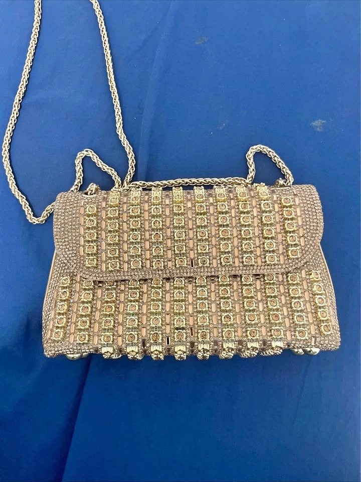 Gold rhinestone purse