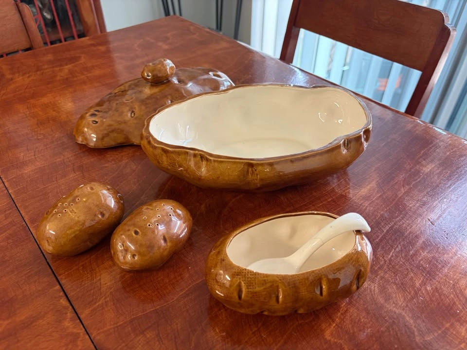 Vintage Ceramic Potato Serving Dish - photo 2