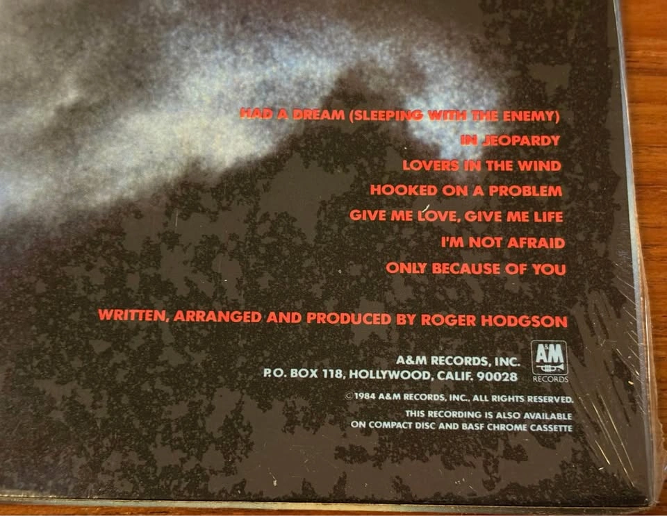 Roger Hodgson - In the Eye of the Storm (Vinyl LP, 1984) - photo 4