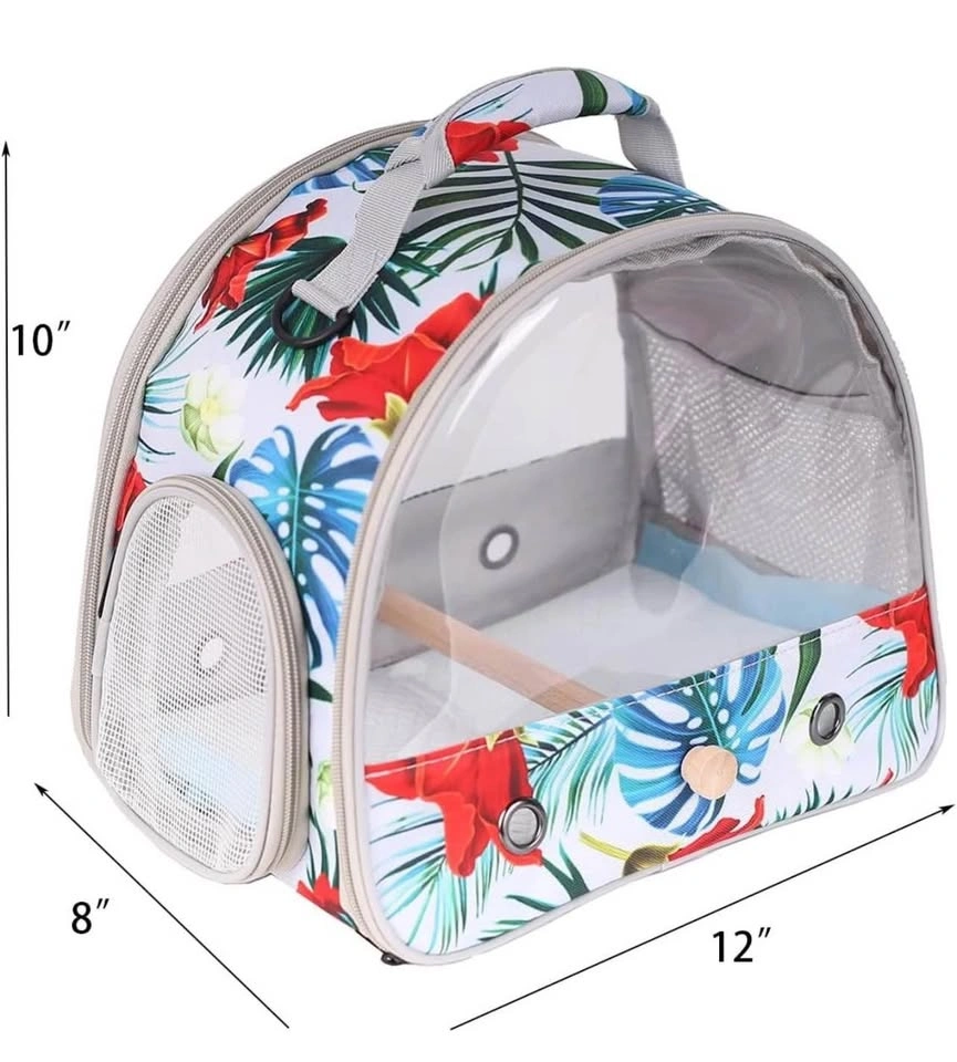 Portable Bird Travel Carrier Cage with Stand Perch - photo 2