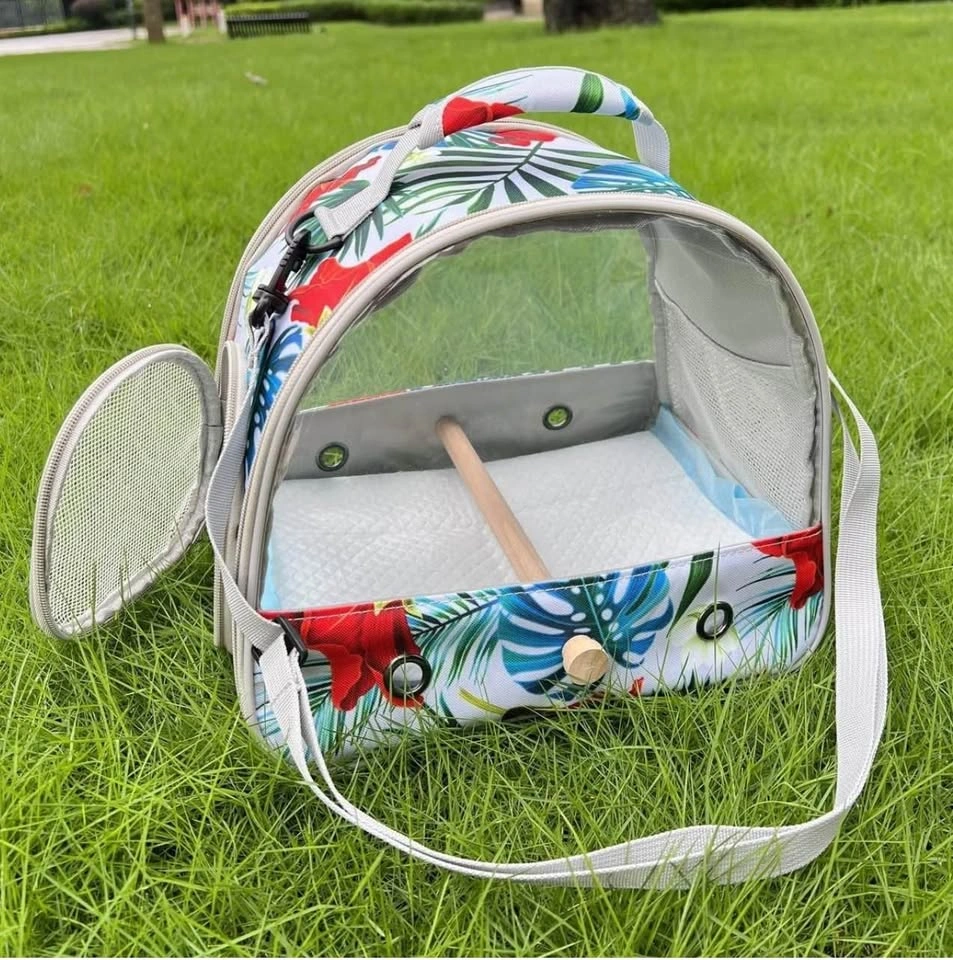 Portable Bird Travel Carrier Cage with Stand Perch - photo 5