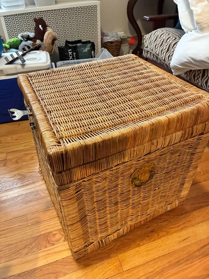 Wicker storage cube - photo 2