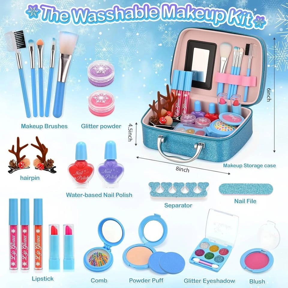 Real Washable Makeup Kit for Girls - Non-Toxic Kids Play Make Up - photo 3