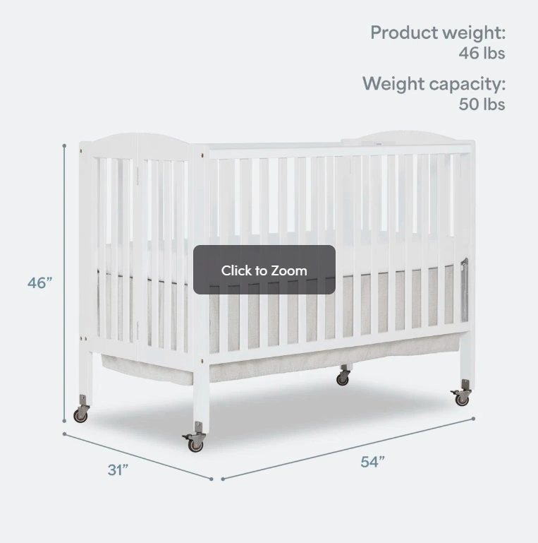 Wooden Mini Baby Crib & Mattress - Used - photo 3