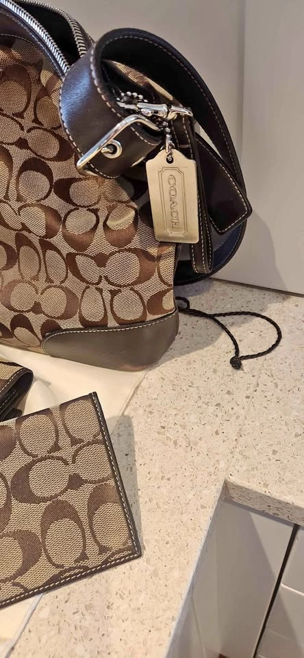 Vintage Coach Bag, Wallet, Check Book Register