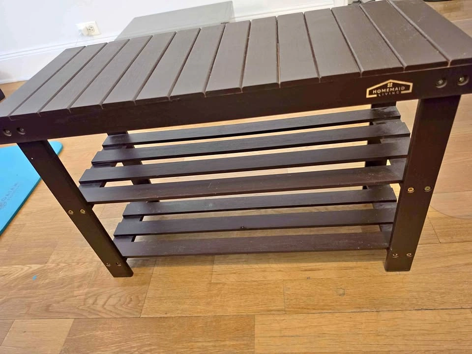 Homemade Living Brown Shoe Rack/Bench