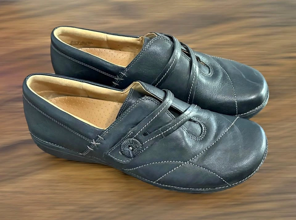Clarks Artisan Unstructured Esma Womens Leather Comfort Shoes Si