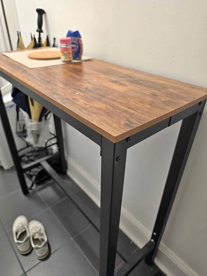 Bar table rustic brown 39" mr.ironstone pub table