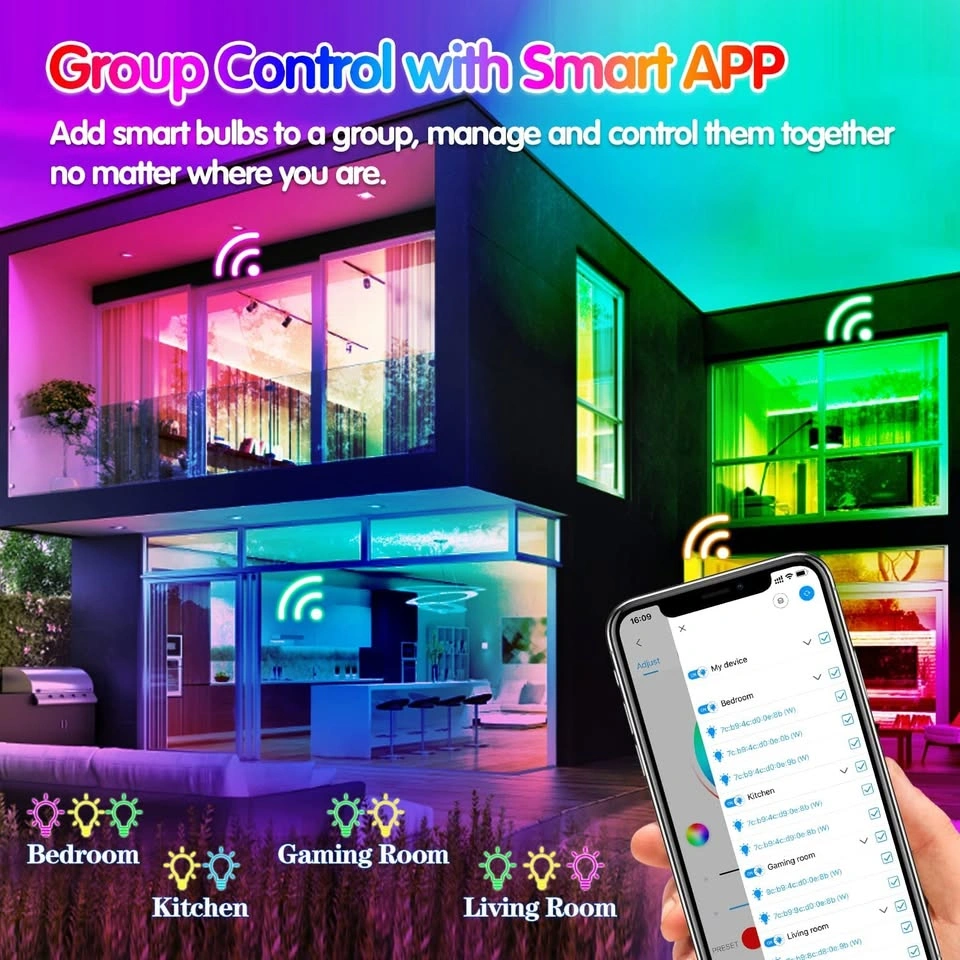 KEXU Smart Light Bulbs RGBW 16 Million Colors - 4 Pack - photo 5