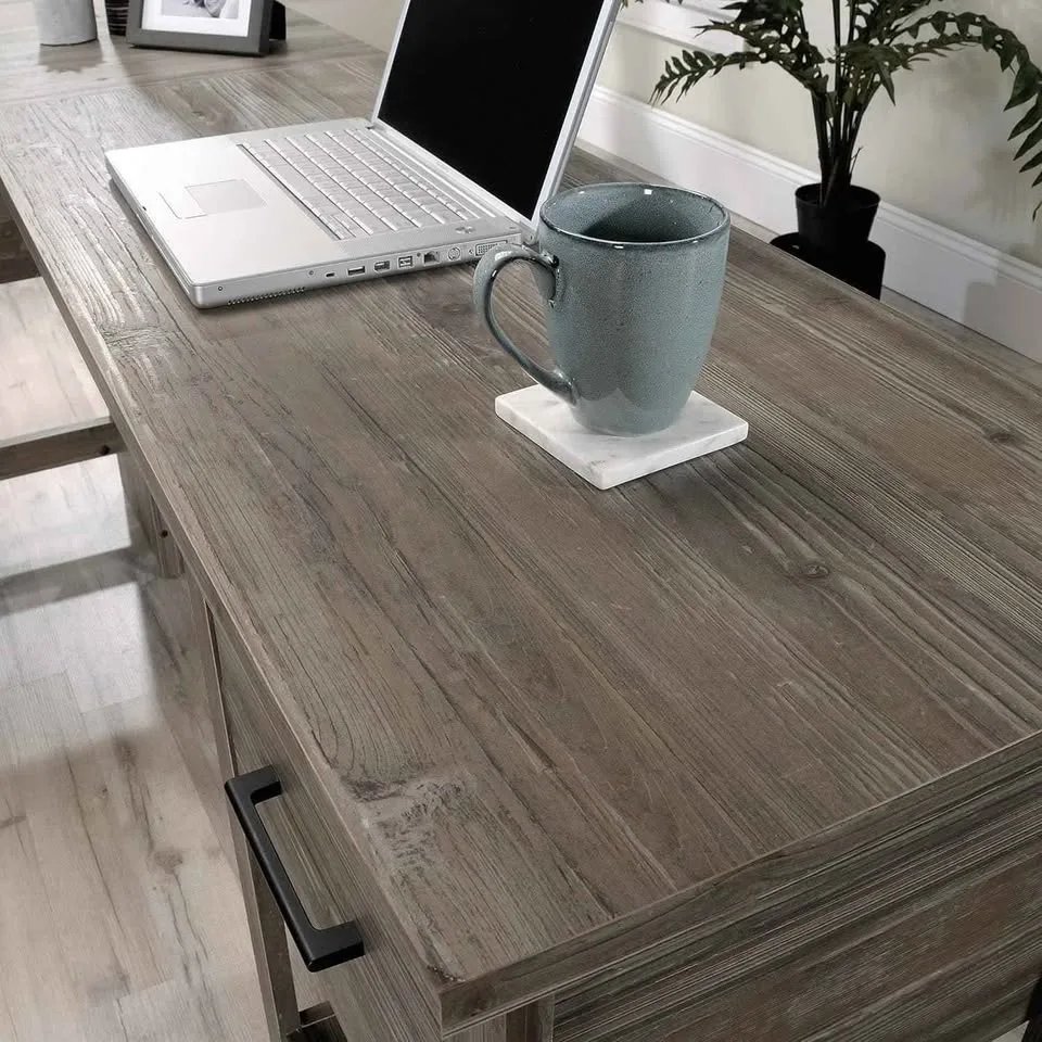 Sauder L-Desk 59 x 66 Inch Pebble Pine Finish BRAND NEW image indicator(4)