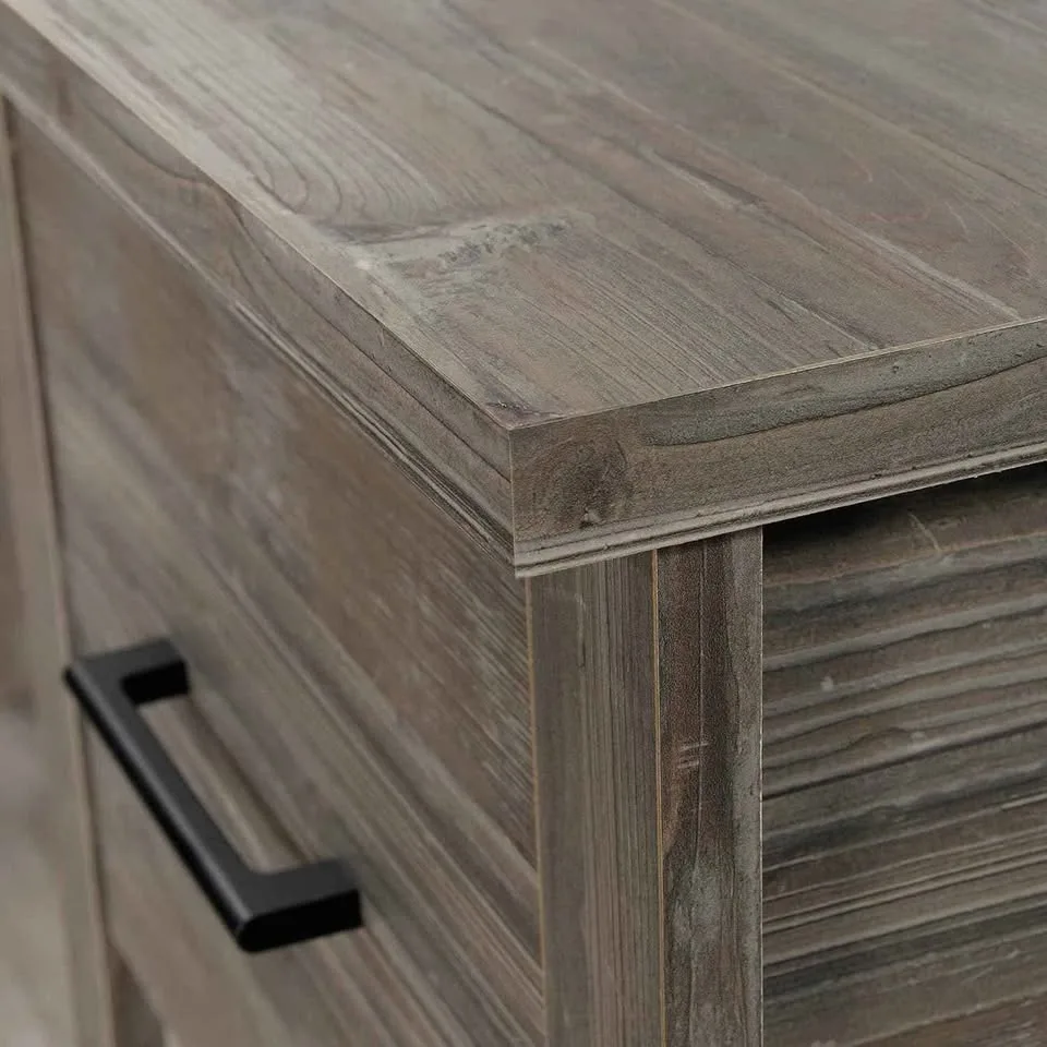 Sauder L-Desk 59 x 66 Inch Pebble Pine Finish BRAND NEW image indicator(7)