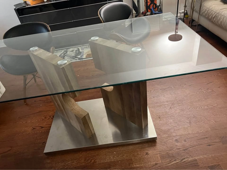 Luxury Modern Glass Dining Table Set – Seats 6 - photo 3