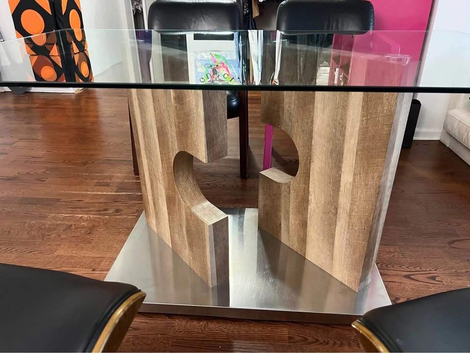 Luxury Modern Glass Dining Table Set – Seats 6 - photo 4