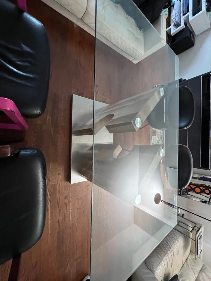 Luxury Modern Glass Dining Table Set – Seats 6 - photo 5