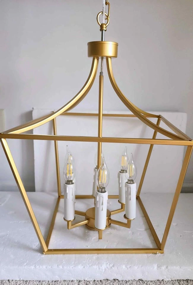 Chandelier Pendant 6 lights - Gold