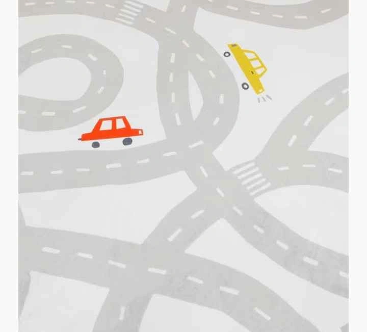 Grey Car Rug for Playroom, 5'X7' Kids Play Mat for Toddlers - photo 5
