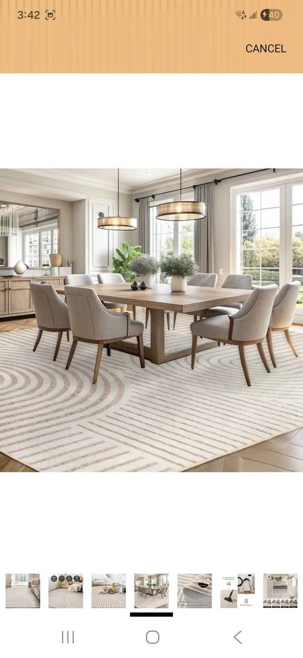 9x6 Boho Area Rug, Machine Washable - photo 4