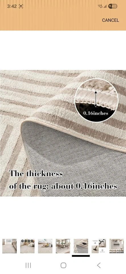 9x6 Boho Area Rug, Machine Washable - photo 5