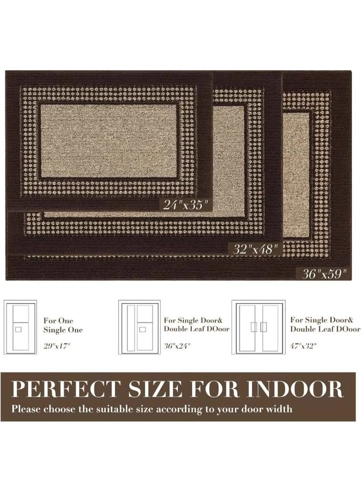 Indoor Door Mat, 32"x48" Non Slip Absorbent - photo 4