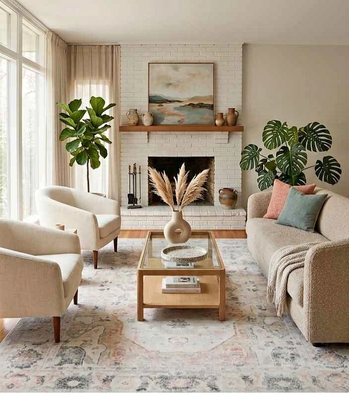 Brand New 7x10 Vintage Area Rug | Neutral Wayfair Style Carpet