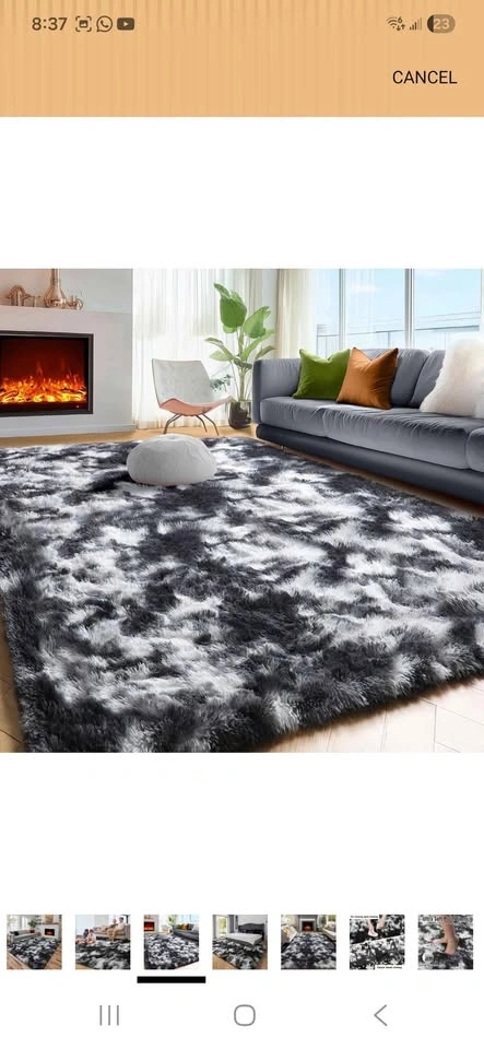 Black White Grey Bedroom Rugs 5x7 - photo 3
