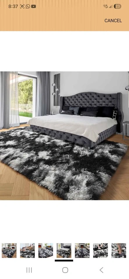 Black White Grey Bedroom Rugs 5x7 - photo 4