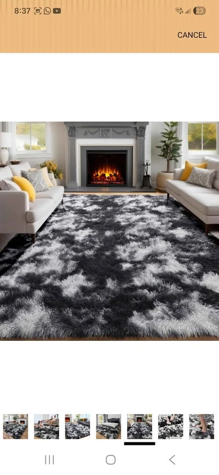 Black White Grey Bedroom Rugs 5x7 - photo 5