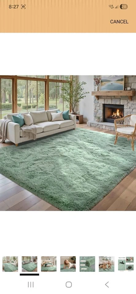 Rug for Living Room 8x10 Sage Green - photo 3
